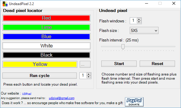 Dead Pixel Locator