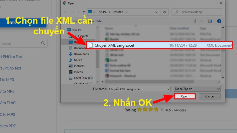 Cách chuyển file XML sang Excel miễn phí, không cần phần mềm dễ dàng