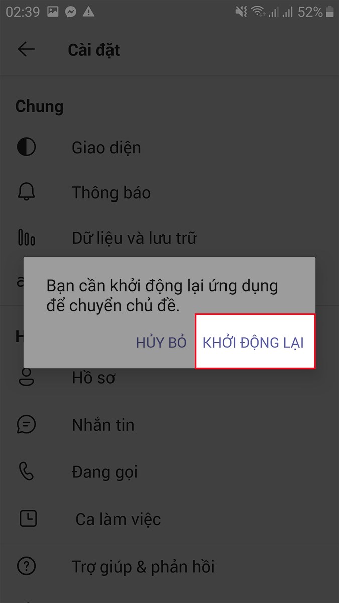 Chọn KHỞI ĐỘNG LẠI Chọn KHỞI ĐỘNG LẠI