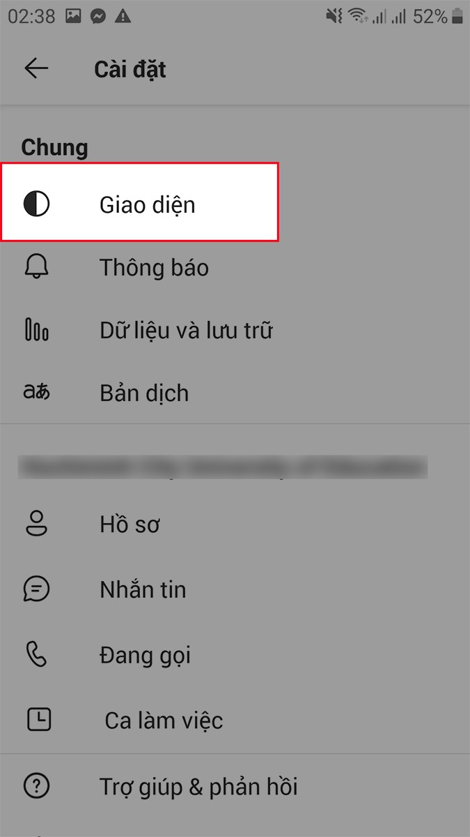 Chọn Giao diện Chọn Giao diện
