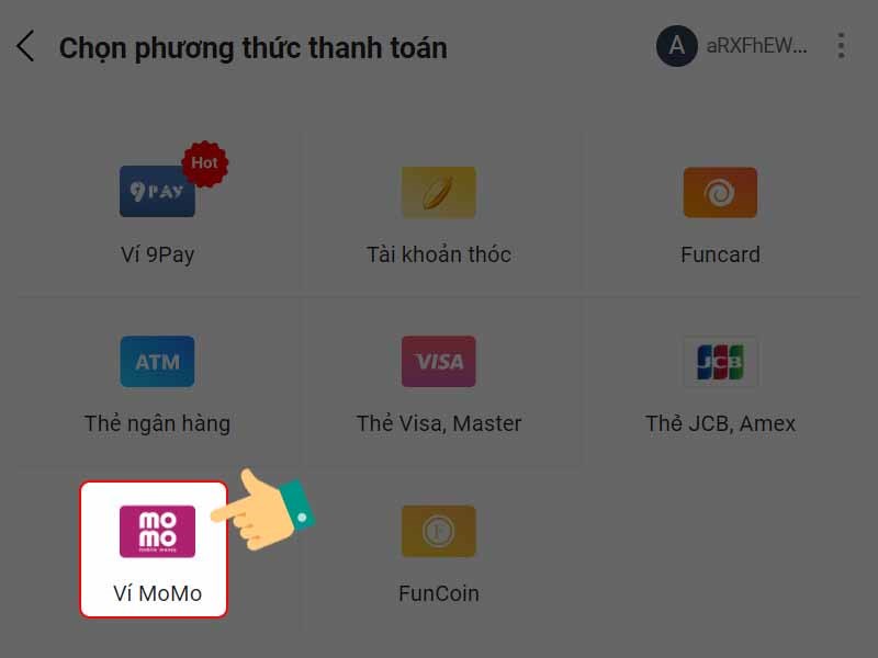 Phương thức thanh toán Momo