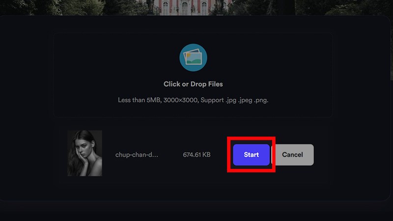 Chọn Start và chờ quá trình phục hồi ảnh kết thúc