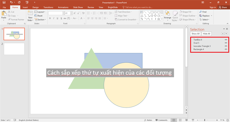 4 cách sắp xếp, chỉnh thứ tự xuất hiện trong PowerPoint 2016, 2010