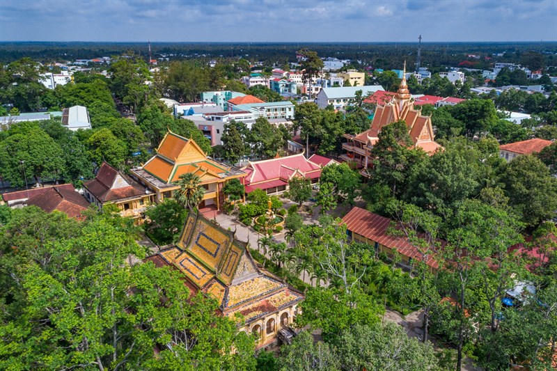 Toàn cảnh chùa Ông Mẹt từ trên cao