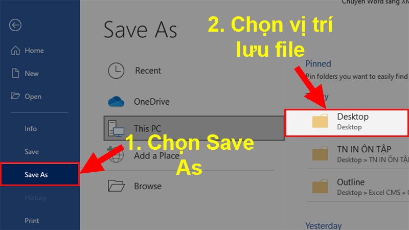 Chọn Save As > Chọn vị trí lưu file