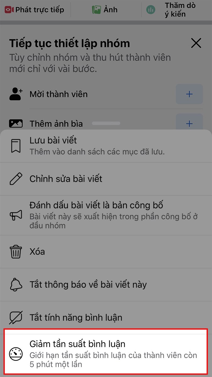 Kéo xuống chọn Giảm tần suất bình luận Kéo xuống chọn Giảm tần suất bình luận