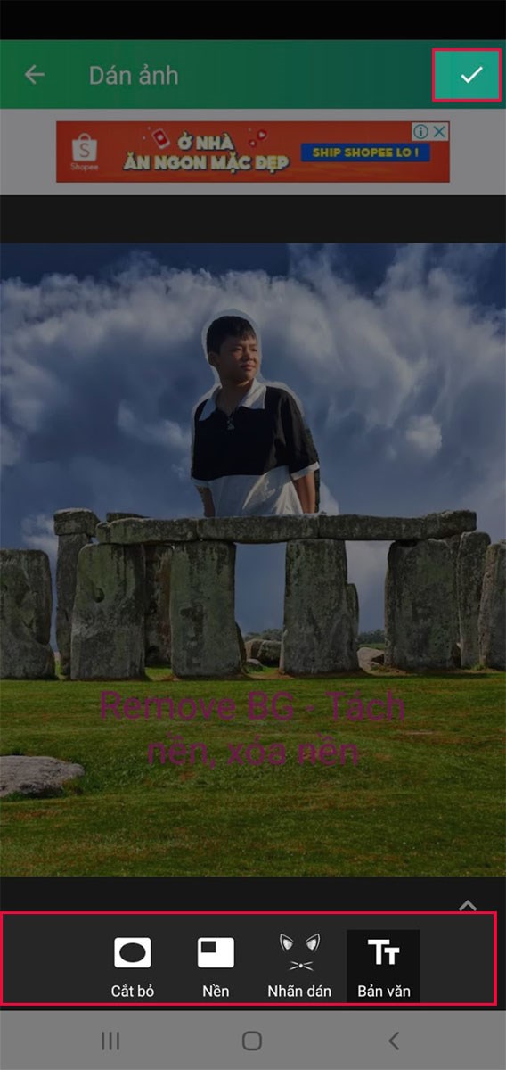 D&aacute;n ảnh v&agrave;o nền