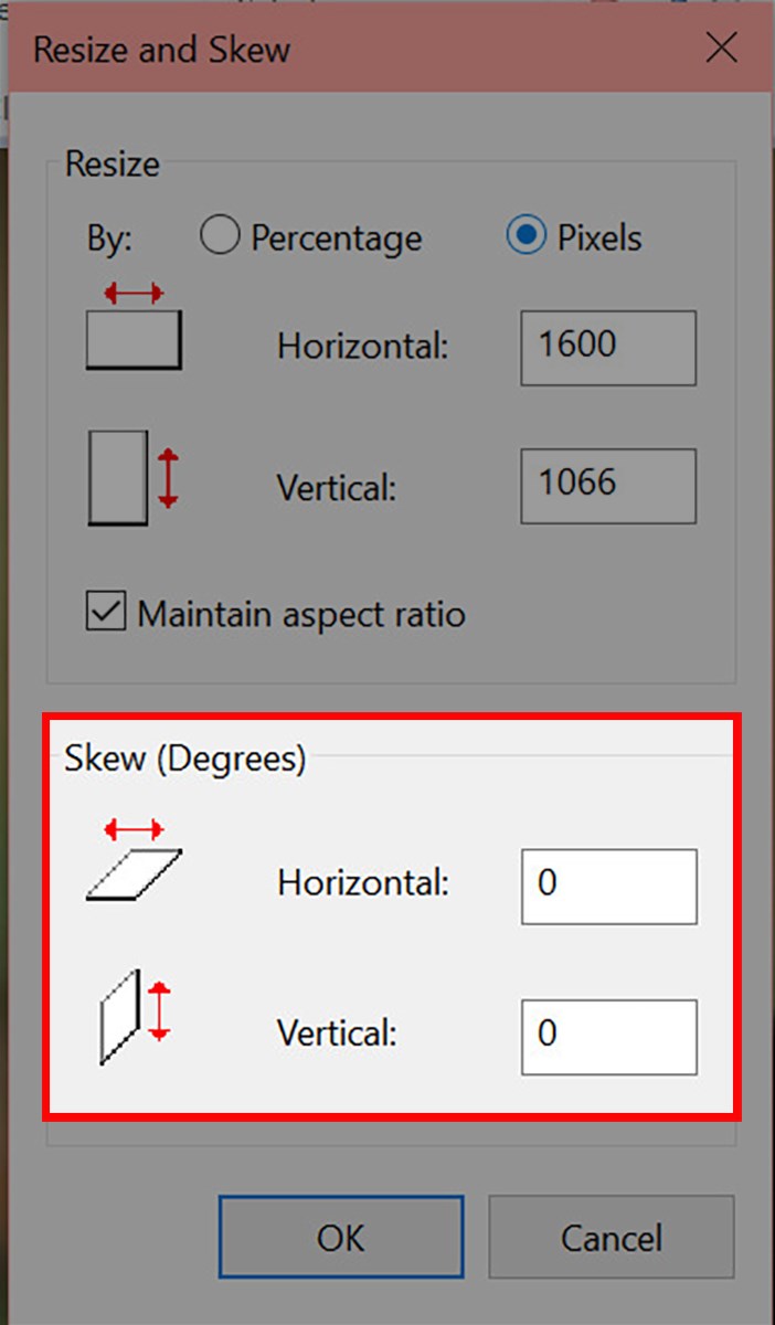 Hoặc thay đổi với độ ph&acirc;n giải tương ứng theo độ nghi&ecirc;ng