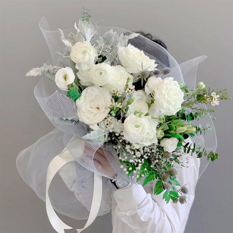 Bó hoa với 20 bông hồng 