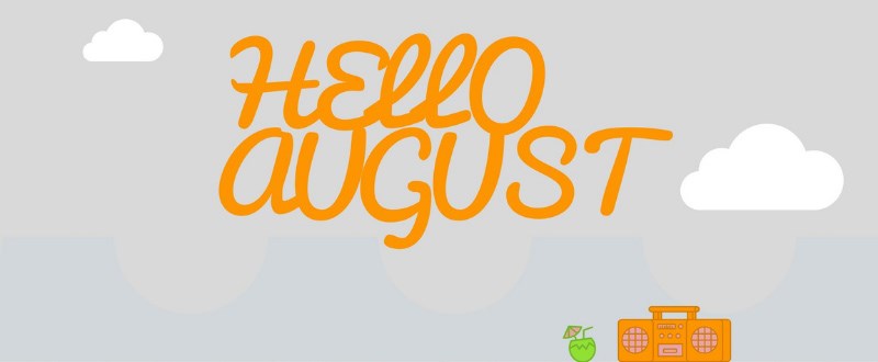 Ảnh bìa Facebook tháng 8 có chữ 12 (Kích thước 800 x 330)