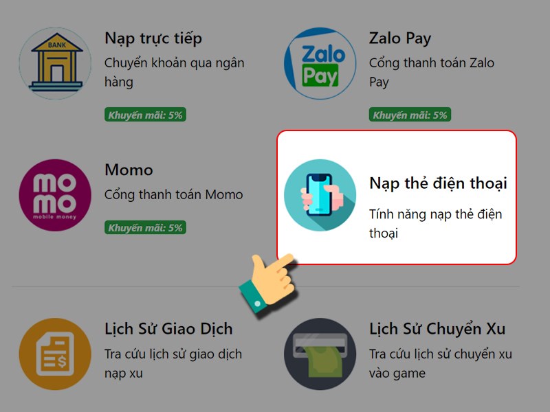 Thanh to&aacute;n bằng thẻ điện thoại