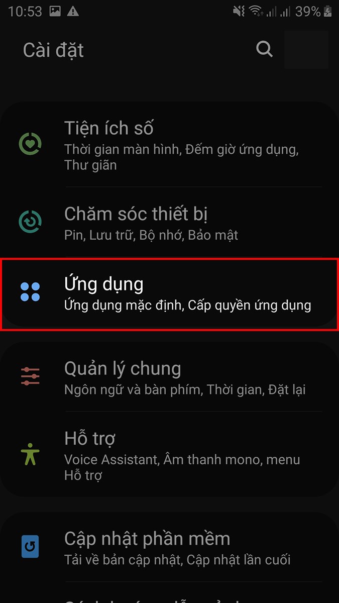 Chọn Ứng dụng