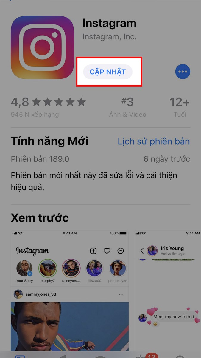 Chọn Cập nhật Chọn Cập nhật