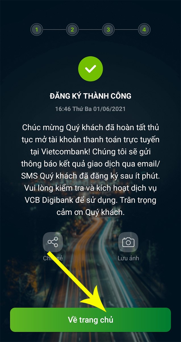 Chọn Về trang chủ