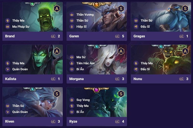 Đội h&igrave;nh Th&acirc;y Ma Thần Sứ DTCl M&ugrave;a 5