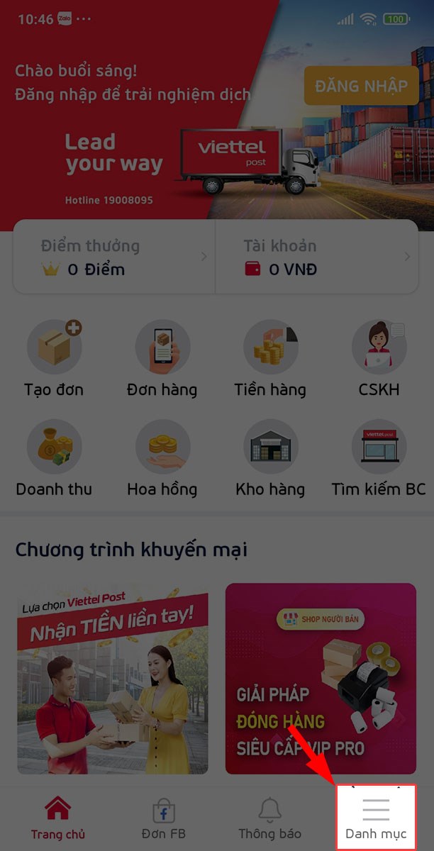Chọn Danh mục