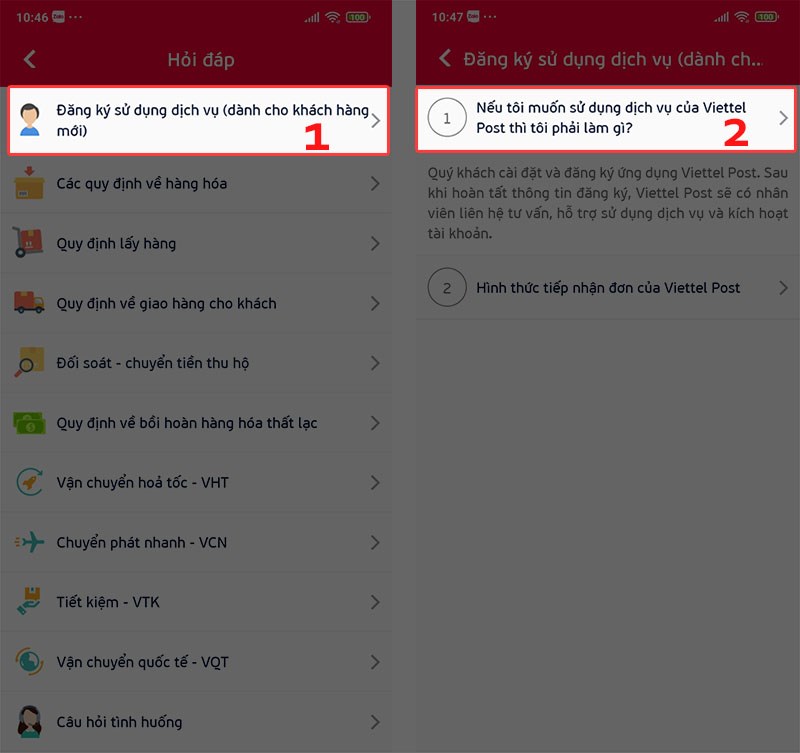 Chọn câu hỏi theo nhu cầu