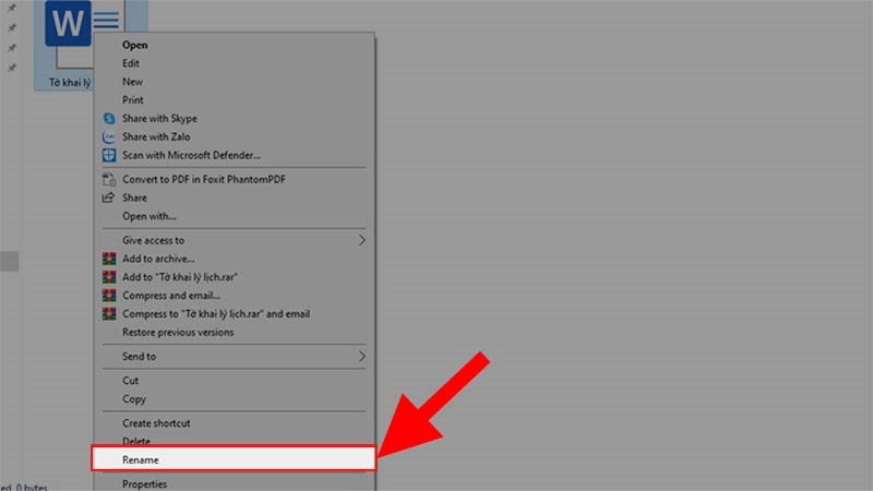 Di chuyển đến thư mục cần đổi tên > Nhấn chuột phải > Chọn Rename