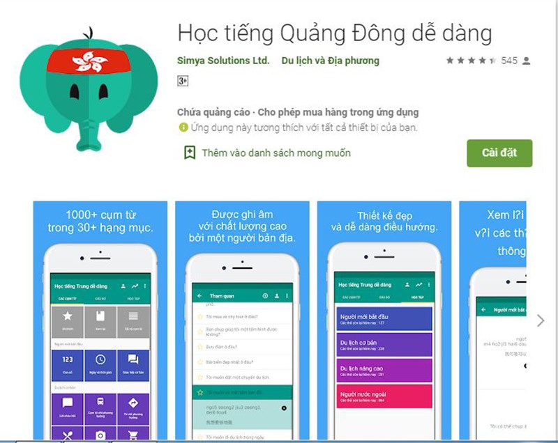 Học tiếng Quảng Đông dễ dàng 