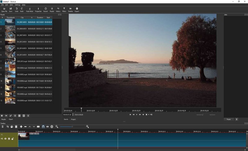 Giao diện phần mềm Windows Movie Maker.