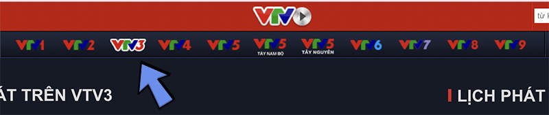 Truy cập v&agrave;o website > Chọn k&ecirc;nh bạn muốn xem