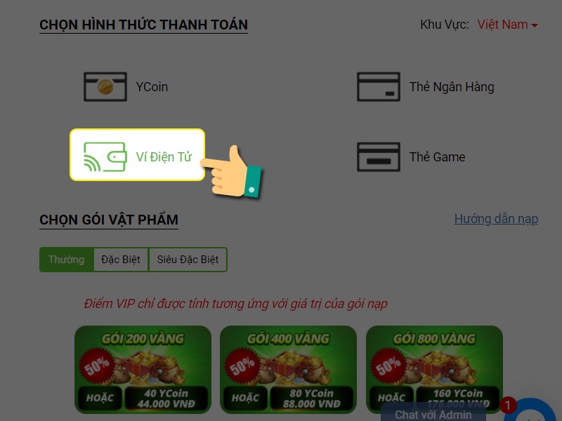 Chọn phương thức thanh toán