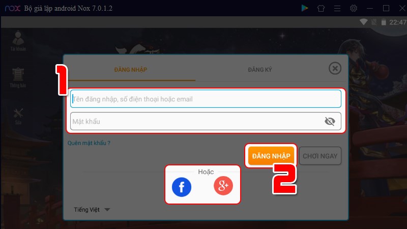 Đăng nhập t&agrave;i khoản