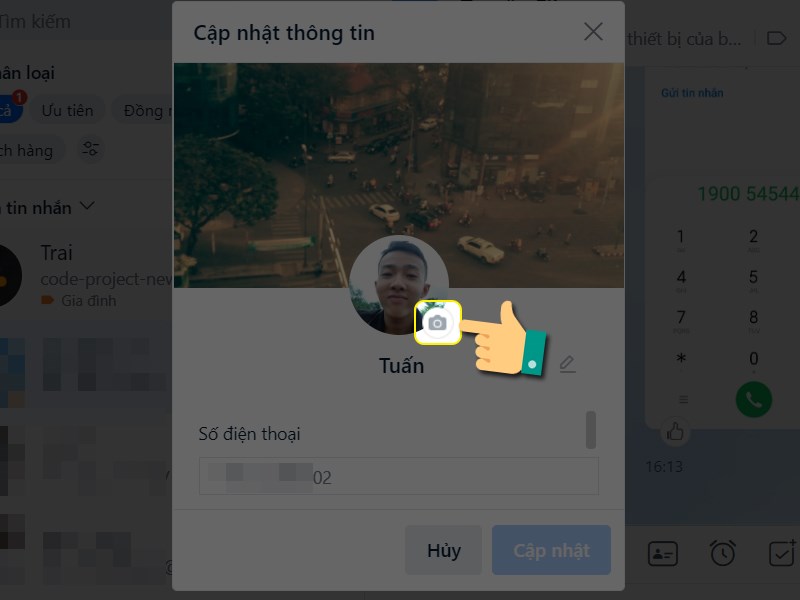 Chọn biểu tượng máy ảnh