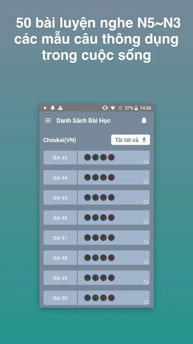 App luyện nghe tiếng Nhật - Choukai