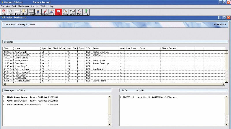 Giao diện phần mềm Medisoft.