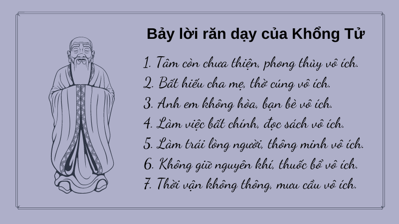 Bảy lời răn dạy của Khổng Tử