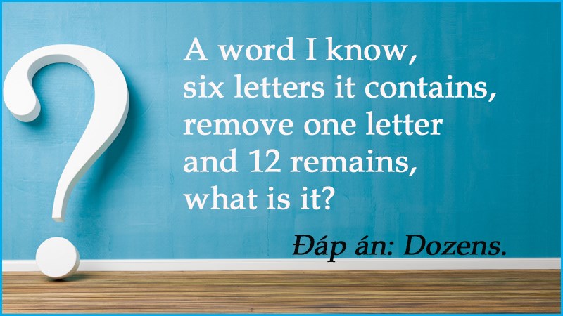   Câu đố tiếng Anh chơi chữ