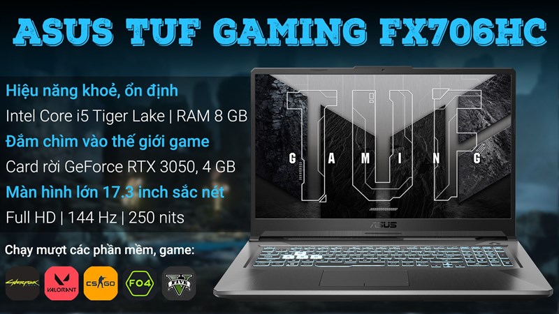 Laptop Asus TUF Gaming FX706HC