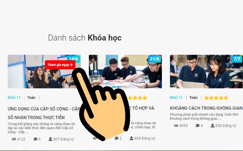 Nhấn vào nút Tham gia ngay Nhấn vào nút Tham gia ngay