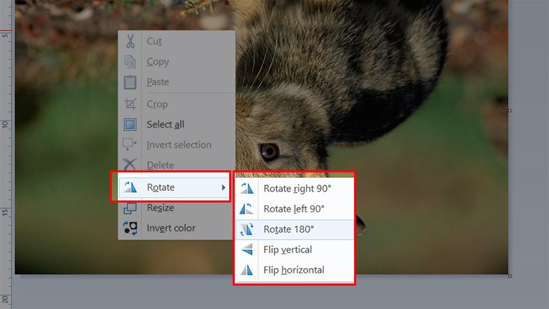 Ngo&agrave;i ra, bạn cũng c&oacute; thể nhấn chuột phải v&agrave;o ảnh cần xoay > Chọn t&ugrave;y chọn xoay ảnh m&agrave; bạn muốn