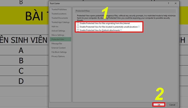 Cách tắt chế độ Protected View. Cách gỡ bỏ chế độ Read Only trong Excel nhanh cho mọi phiên bản