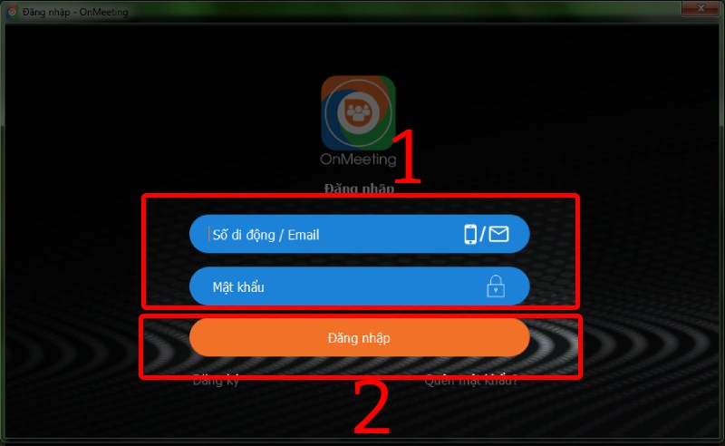 Nhập Số điện thoại/Email v&agrave; Mật khẩu rồi nhấn n&uacute;t Đăng nhập