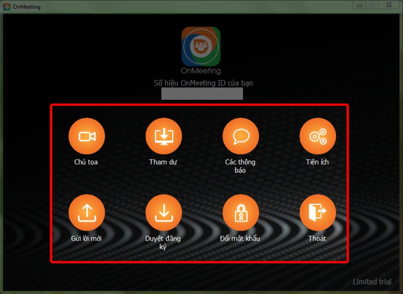 C&aacute;c mục hiển thị trong giao diện đăng nhập