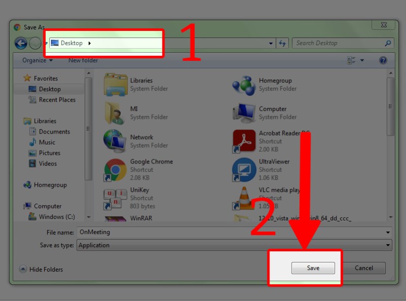 Chọn vị tr&iacute; lưu file c&agrave;i đặt rồi nhấn Save