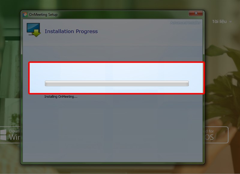 Chờ thanh trạng th&aacute;i tải về đầy