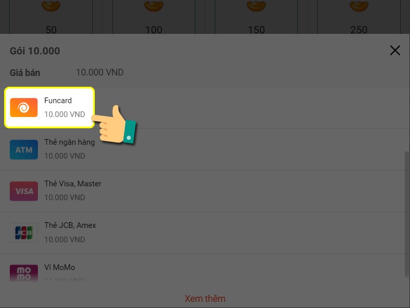 Phương thức thanh to&aacute;n Funcard