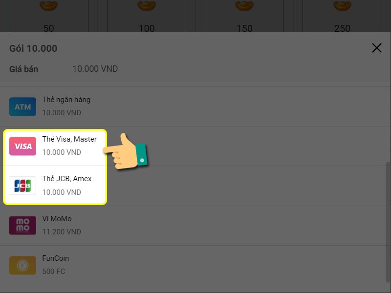 Chọn phương thức thanh to&aacute;n