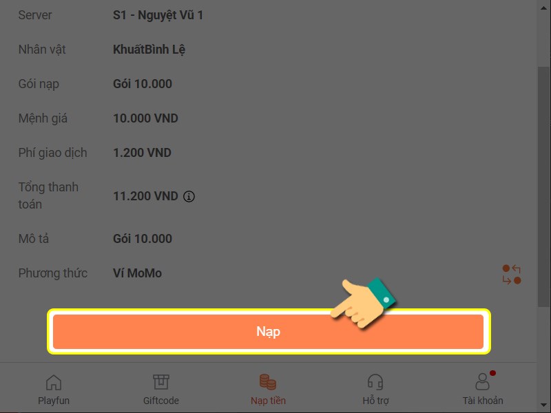 Kiểm tra th&ocirc;ng tin giao dịch
