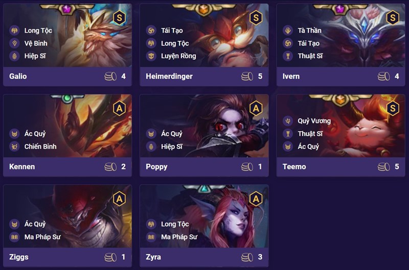 Đội hình Long Tộc Ác Quỷ DTCL Mùa 5.5 Đội hình Long Tộc Ác Quỷ DTCL Mùa 5.5