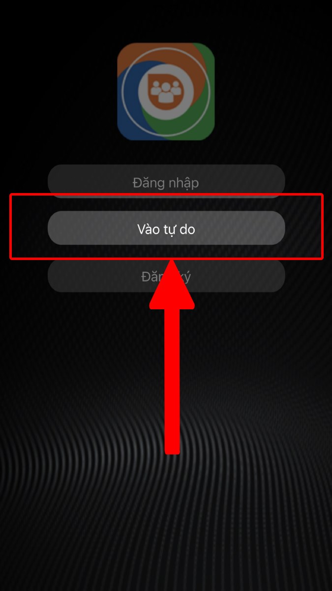 Chọn mục Vào tự do