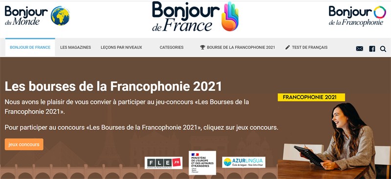 Web học tiếng Pháp online Bonjour de France
