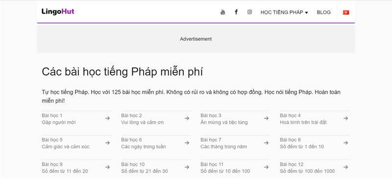 Lingohut - trang web học tiếng Pháp miễn phí