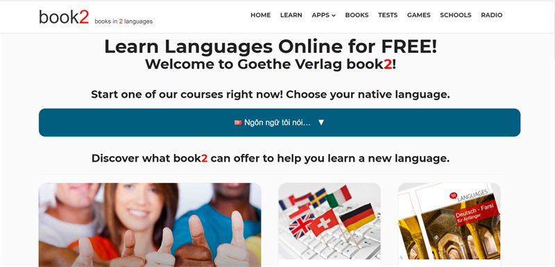 Trang web học tiếng Pháp cho người mới bắt đầu - Goethe Verlag