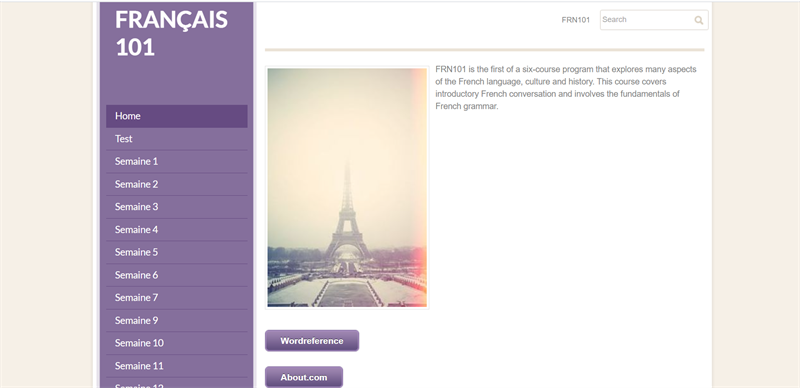 Web học từ vựng tiếng Pháp - Francais101 
