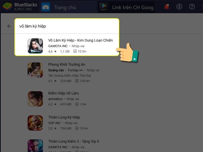 Tìm kiếm game